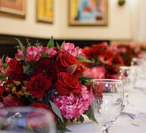 Royal Blossons bouquet on table