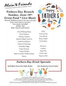 Fathers Day BRUNCH Menu
